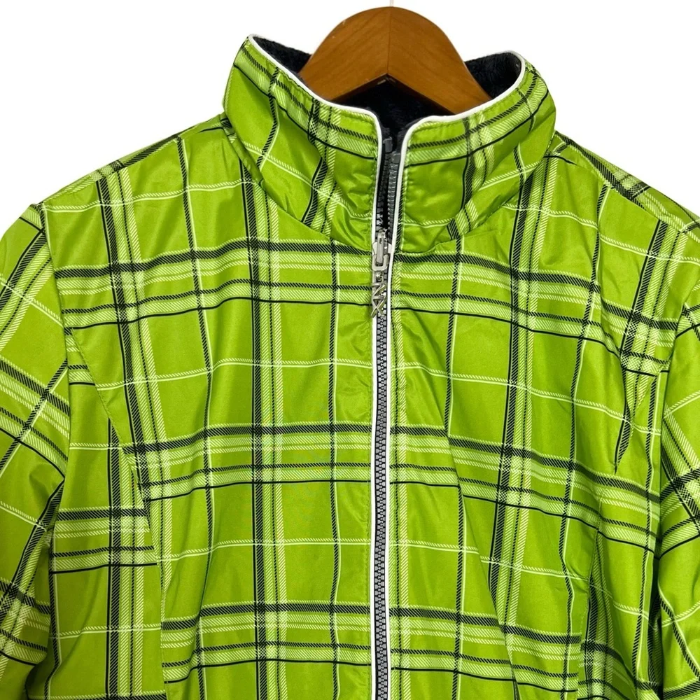 ZeroXposur Girl’s Jacket Soft Shell Fleece Lined Reversible Size Large Green